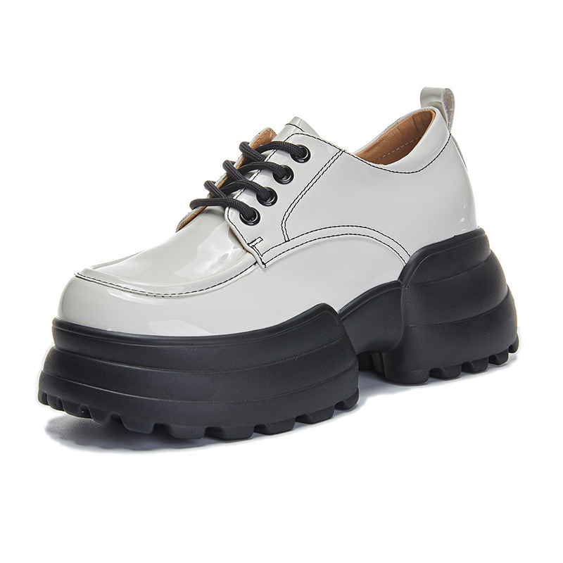 Women Shoes Japanese Brand - 8cm 합성 특허 가죽 하이 브랜드