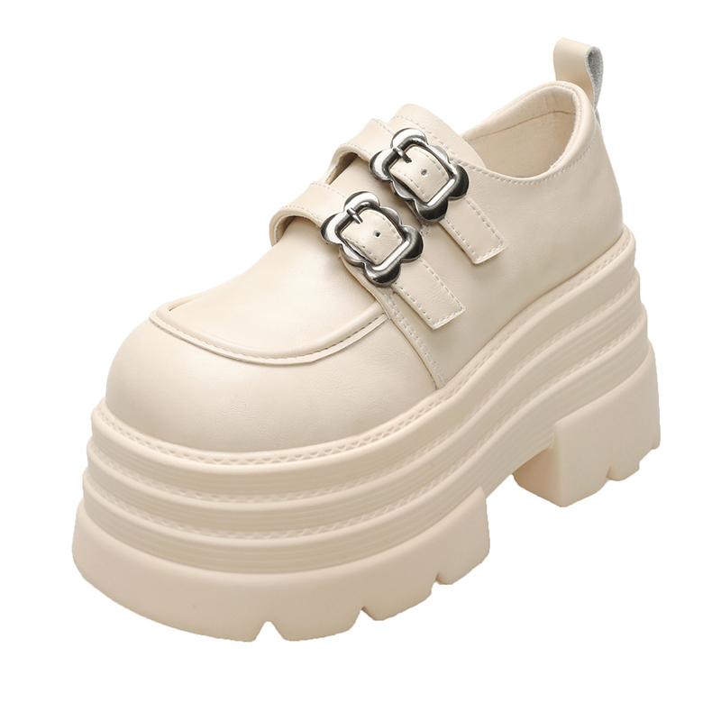 Women Shoes Japanese Brand - 여성용 플랫 플랫폼 로퍼 신발, 용수철