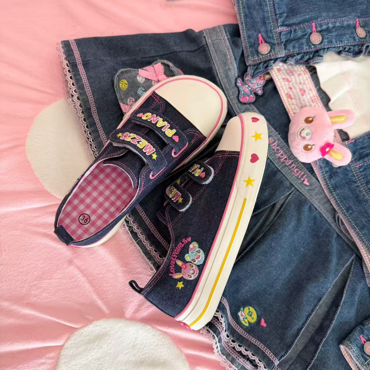 Women Shoes Japan - 봄 여름 신상 로우탑 자수 스니커즈