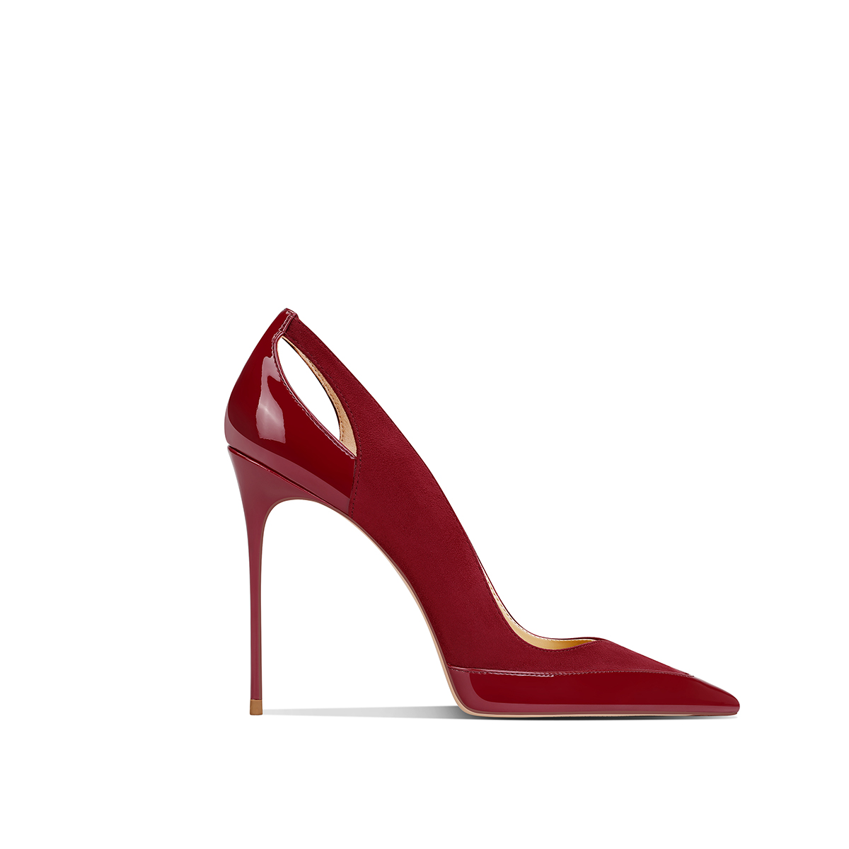 Women'S Shoes To Buy - 새로운 블랙 에나멜 가죽 패치워크 하이힐,