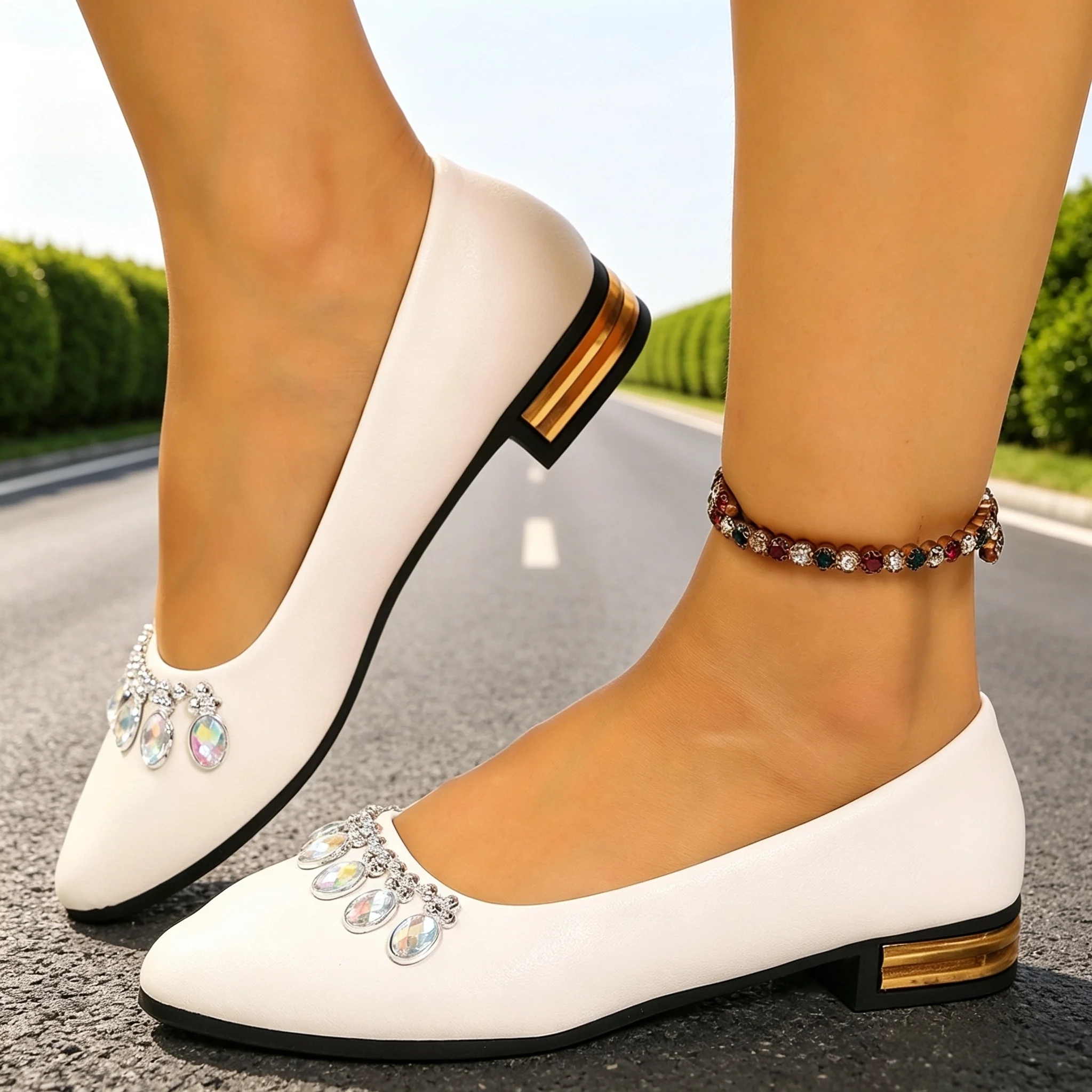 Women'S Shoes For Flat Feet - 여성 플랫 포인티드 토 발레 슈즈