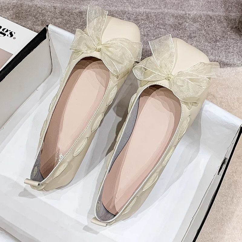 Women Shoes Quick Delivery - 여성 플랫 스퀘어 발가락 모카신 여성용