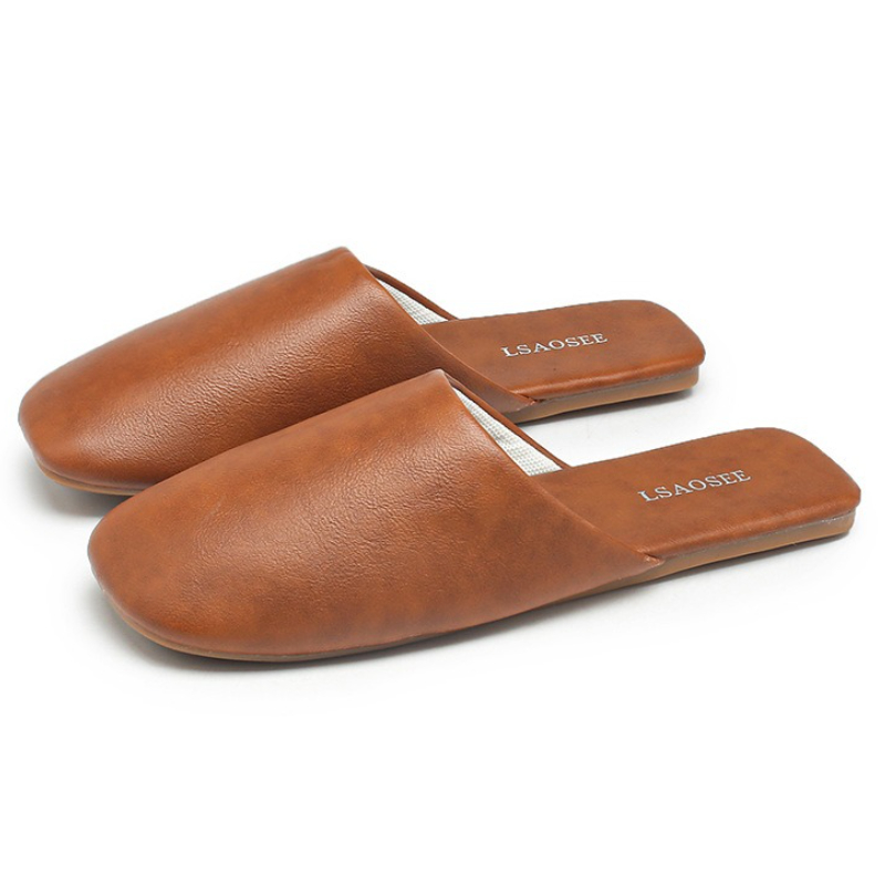 Women Shoes Japanese Brand - 간결하고 편안한 홈 슬리퍼 여성용 PU