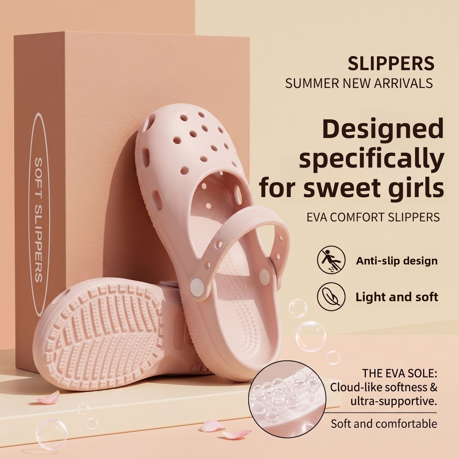 여름 신상 여성용 귀여운 발레 홀 슈즈 레트로 EVA  - Women Shoes Sandals 리뷰 및 가격
