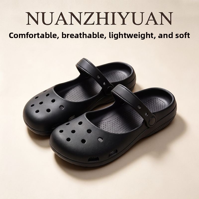 여름 신상 여성용 귀여운 발레 홀 슈즈 레트로 EVA  - Women Shoes Sandals 리뷰 및 가격