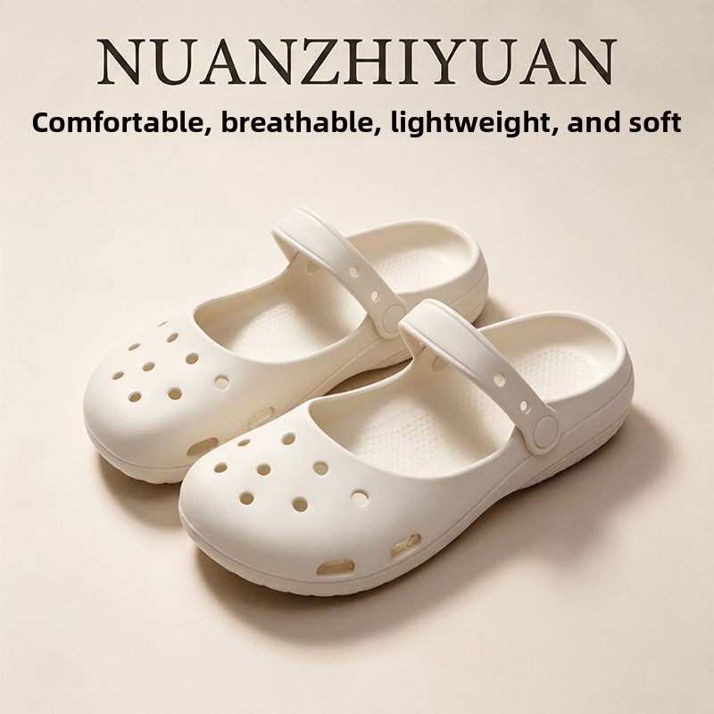 여름 신상 여성용 귀여운 발레 홀 슈즈 레트로 EVA  - Women Shoes Sandals 리뷰 및 가격