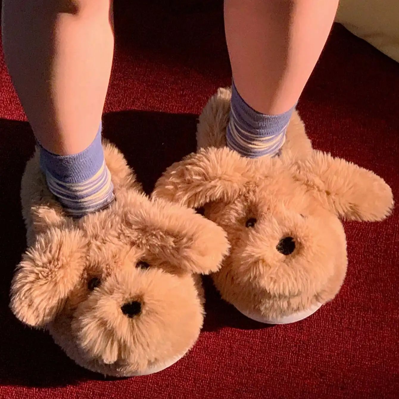 여성용 퍼 슬리퍼 캐주얼 귀여운 강아지 디자인 화이트  - Women'S Shoes Toms 리뷰 및 가격