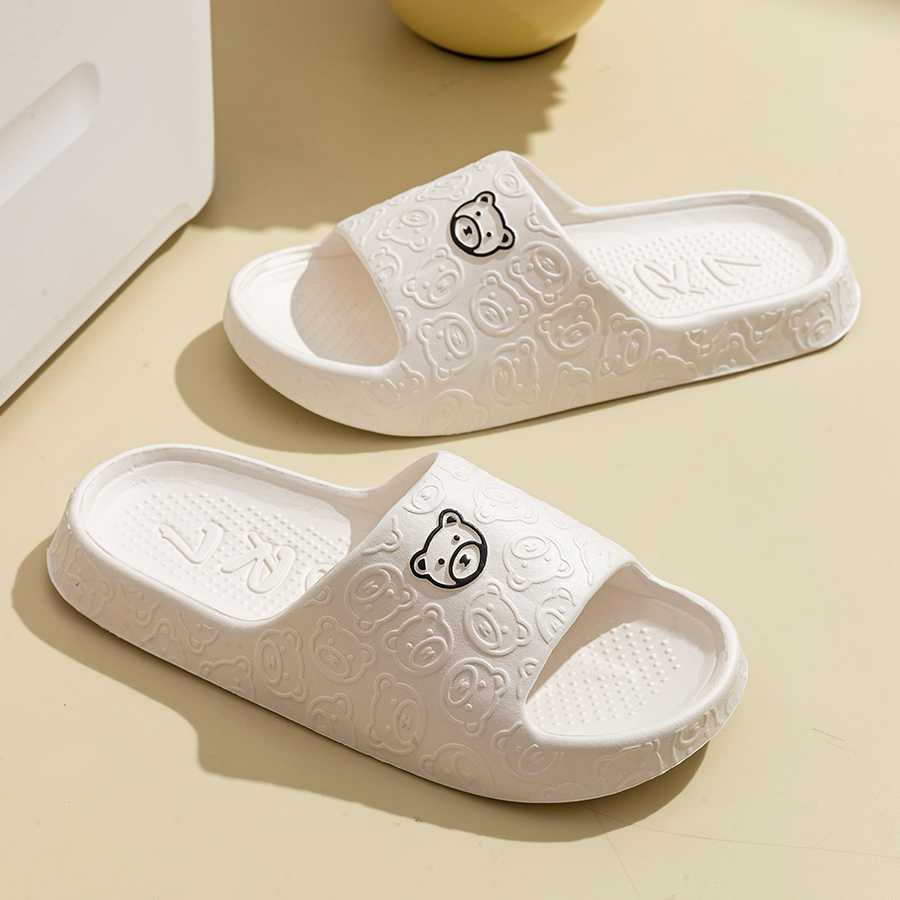 귀여운 곰 여성 슬리퍼 여름 실내 부드러운 만화 샌들  - Women'S Shoes For Flat Feet 리뷰 및 가격