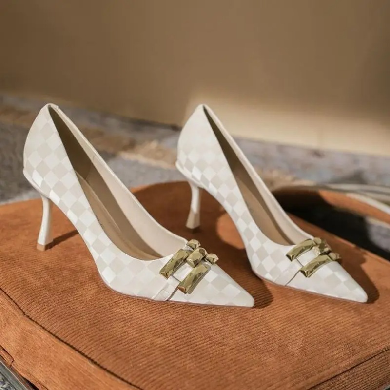 2024 여성용 미디엄 힐 블랙 슈즈, 화이트 고급 가 - Women Shoes Quick Delivery 리뷰 및 가격