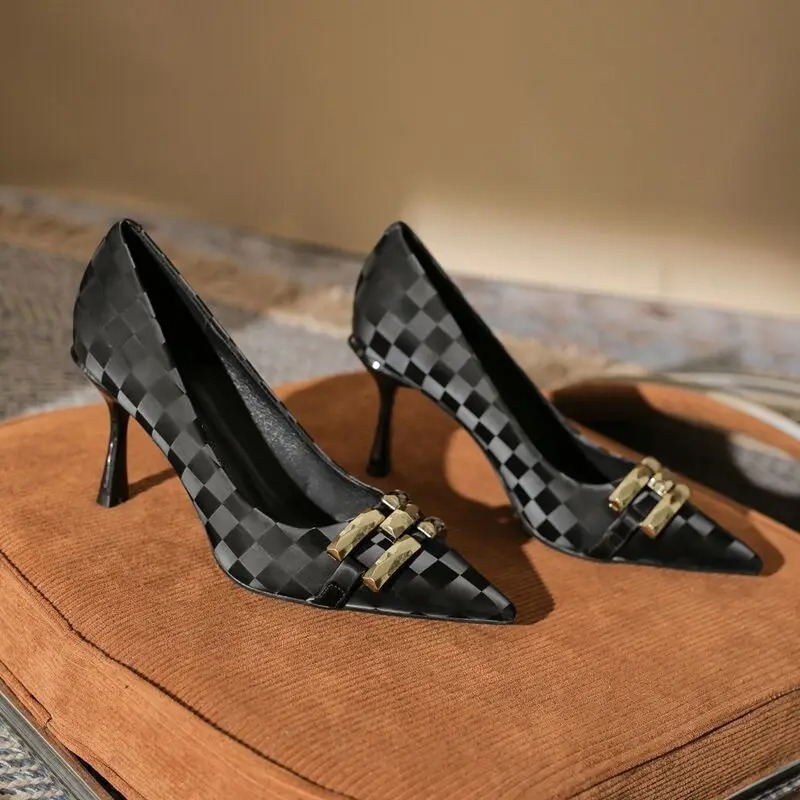 2024 여성용 미디엄 힐 블랙 슈즈, 화이트 고급 가 - Women Shoes Quick Delivery 리뷰 및 가격