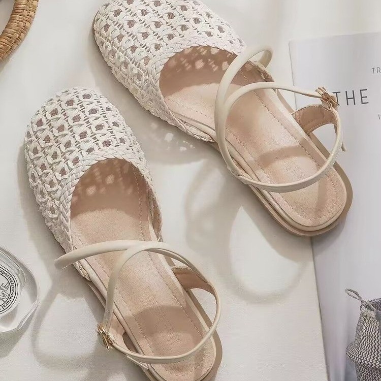 여성용 프렌치 스타일 클로즈드 토 샌들, 여름용 속이  - Women Shoes Sandals 리뷰 및 가격