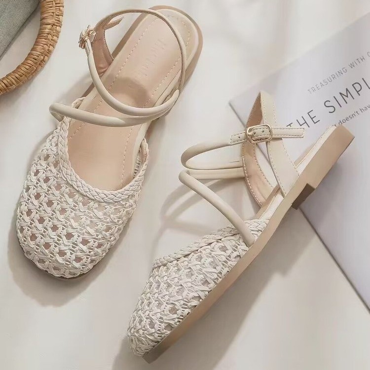 여성용 프렌치 스타일 클로즈드 토 샌들, 여름용 속이  - Women Shoes Sandals 리뷰 및 가격