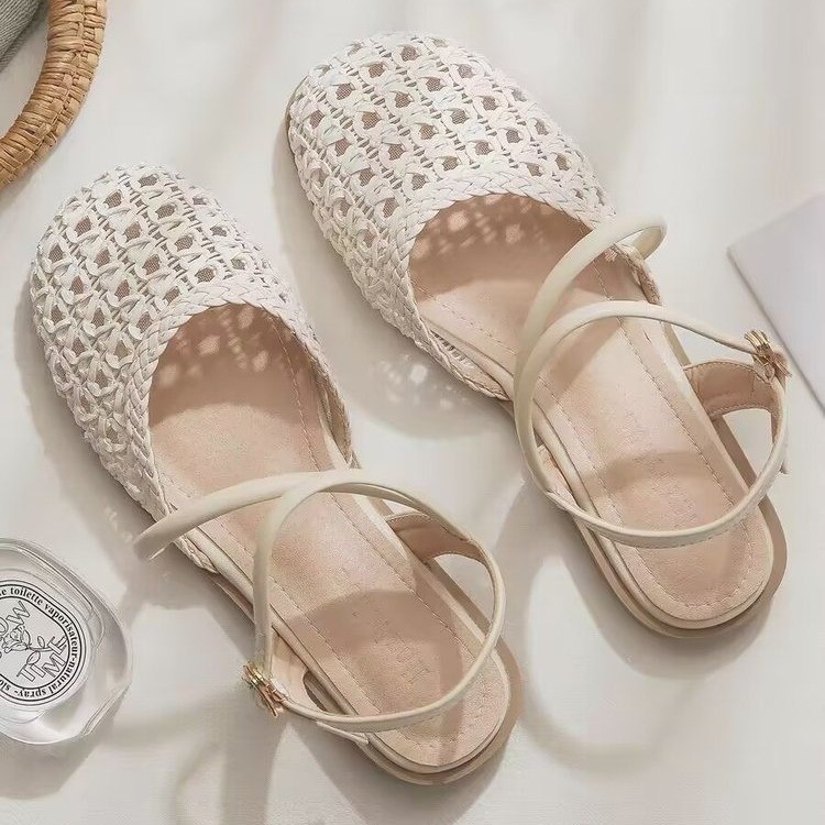 여성용 프렌치 스타일 클로즈드 토 샌들, 여름용 속이  - Women Shoes Sandals 리뷰 및 가격