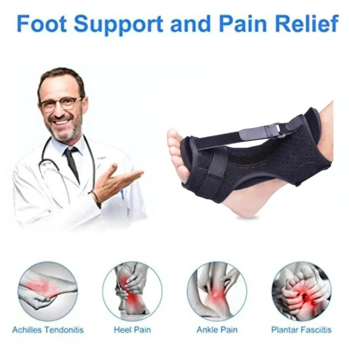 1PC 발바닥 근막염 야간 부목 조정 가능한 발목 받침 - Women'S Shoes With Plantar Fasciitis 리뷰 및 가격