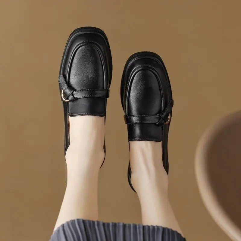 여성용 미디엄 힐 펌프스, 스퀘어 토 슈즈, 캐주얼 젊 - Women Shoes Quick Delivery 리뷰 및 가격