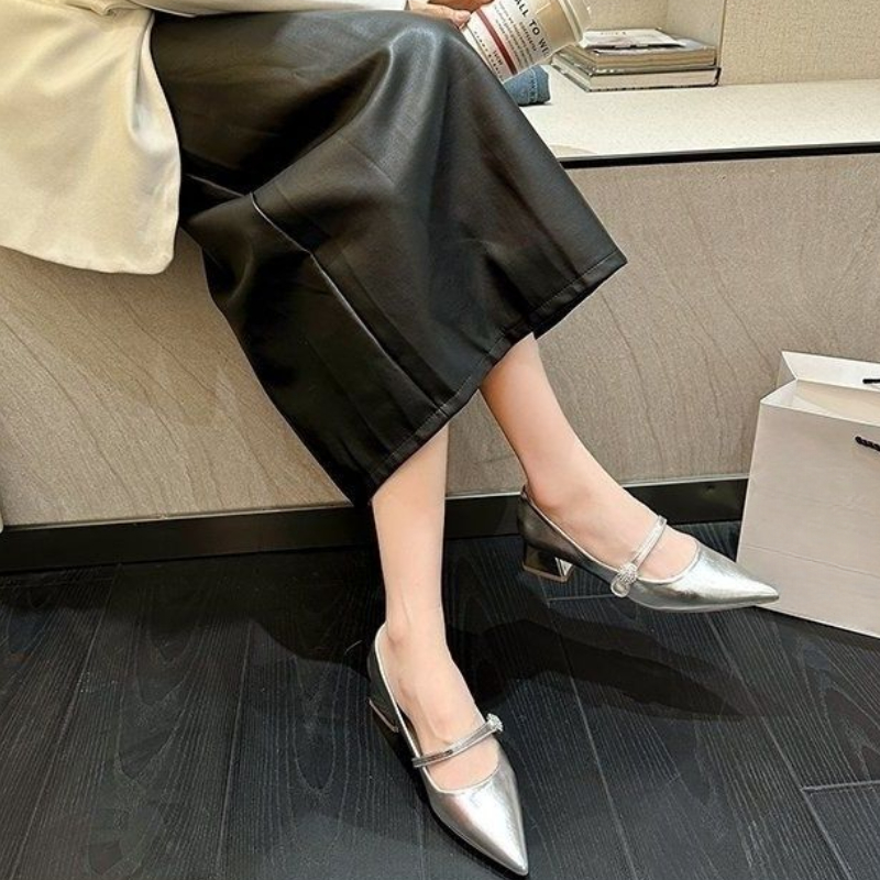 중간 발 뒤꿈치가있는 지적 발가락 여성 메리 제인 신발 - Women Shoes Quick Delivery 리뷰 및 가격