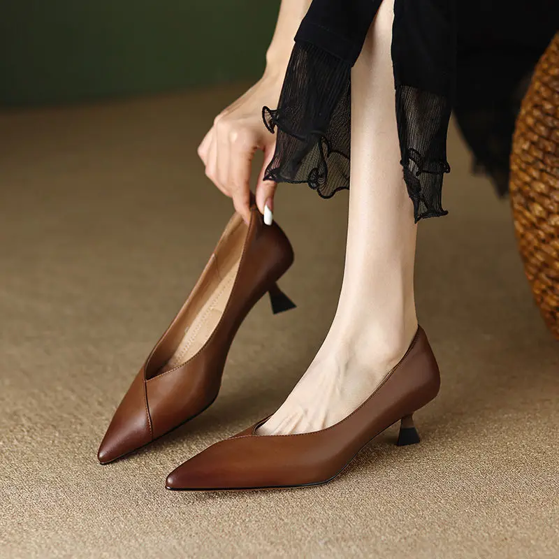 스퀘어 힐 미디엄 여성 펌프스 포인티드 토 여성 구두  - Women Shoes Quick Delivery 리뷰 및 가격