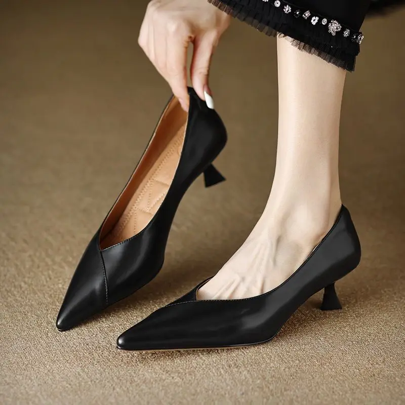스퀘어 힐 미디엄 여성 펌프스 포인티드 토 여성 구두  - Women Shoes Quick Delivery 리뷰 및 가격