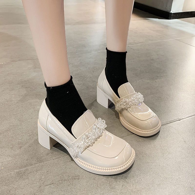 라인스톤 여성용 메리 제인 신발 블랙 라운드 발가락 플 - Women Shoes Quick Delivery 리뷰 및 가격
