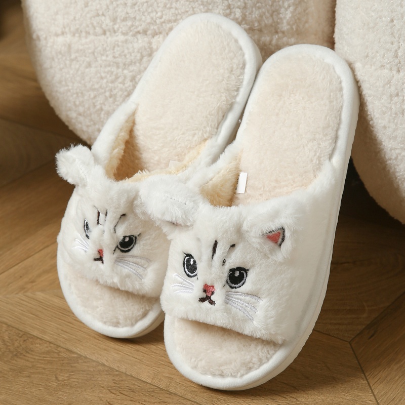 귀여운 고양이 디자인 플러시 플립플랍, 여성용 남성용  - Women'S Shoes For Flat Feet 리뷰 및 가격