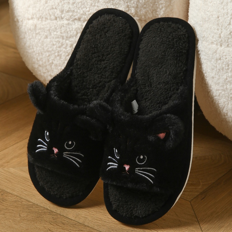 귀여운 고양이 디자인 플러시 플립플랍, 여성용 남성용  - Women'S Shoes For Flat Feet 리뷰 및 가격