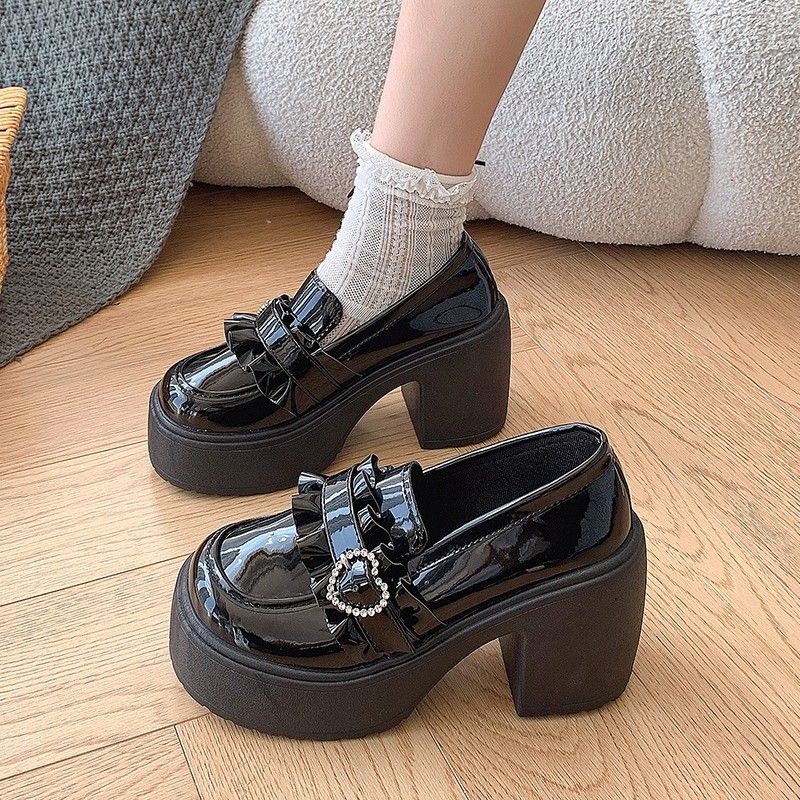 여성 펌프 라인 석 라운드 발가락 스퀘어 발 뒤꿈치 로 - Women Shoes Quick Delivery 리뷰 및 가격