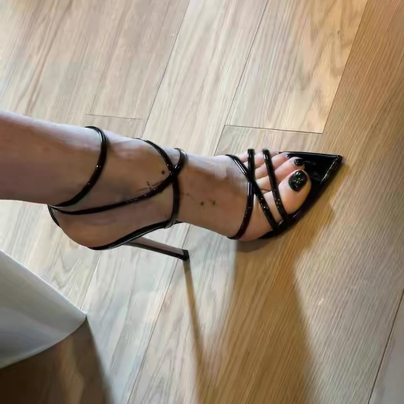 여성 샌들 포인티드 토 하이힐 크로스 원 스트랩 스틸레 - Ankle Strap Heels 리뷰 및 가격