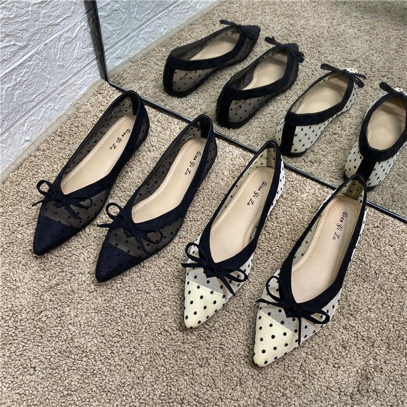 리본 장식 여성 여름 신발 낮은 굽 우아한 뾰족코 흰색 - Women Shoes Quick Delivery 리뷰 및 가격