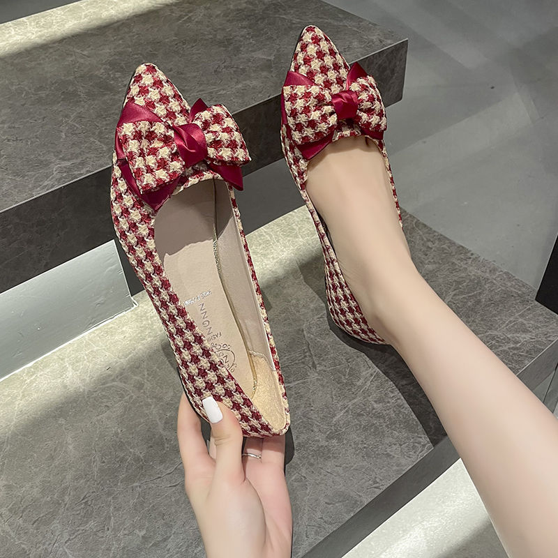 포인티드 토 리본 장식 카와이 여성용 신발 2025 플 - Women Shoes Quick Delivery 리뷰 및 가격