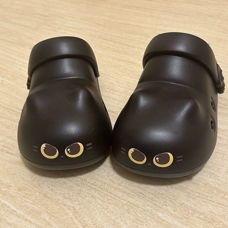여성용 새로운 창의적인 검은색 고양이 슬리퍼, 여름용  - Women'S Shoes For Flat Feet 리뷰 및 가격