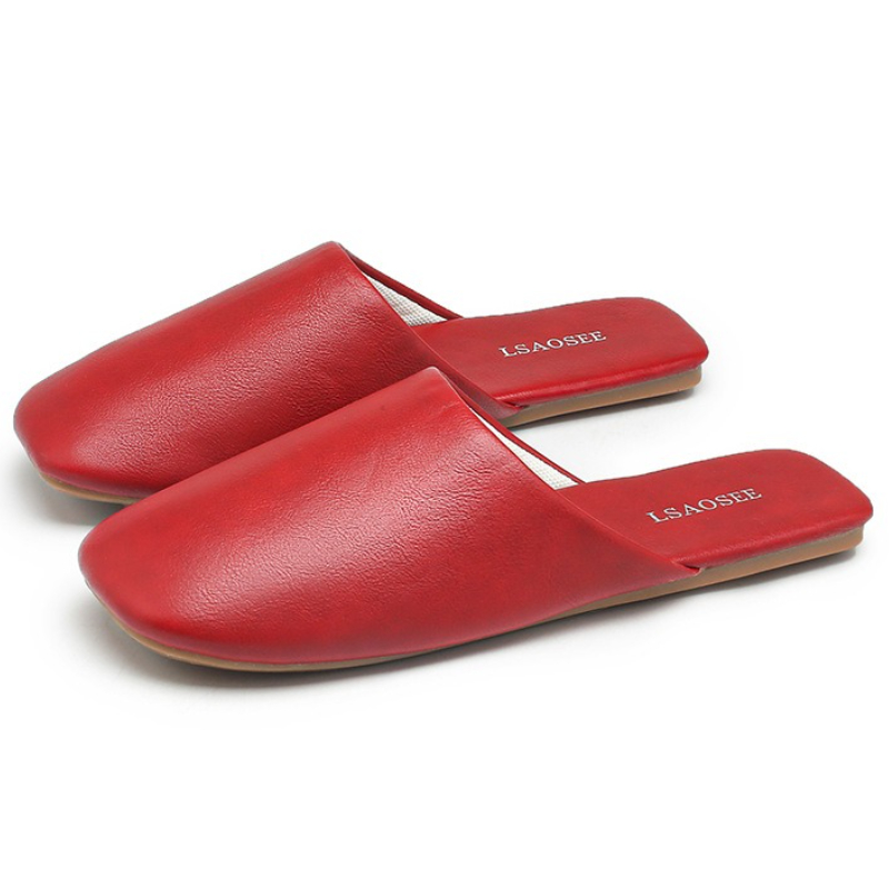 간결하고 편안한 홈 슬리퍼 여성용 PU 가죽 미끄럼 방 - Women Shoes Japanese Brand 리뷰 및 가격