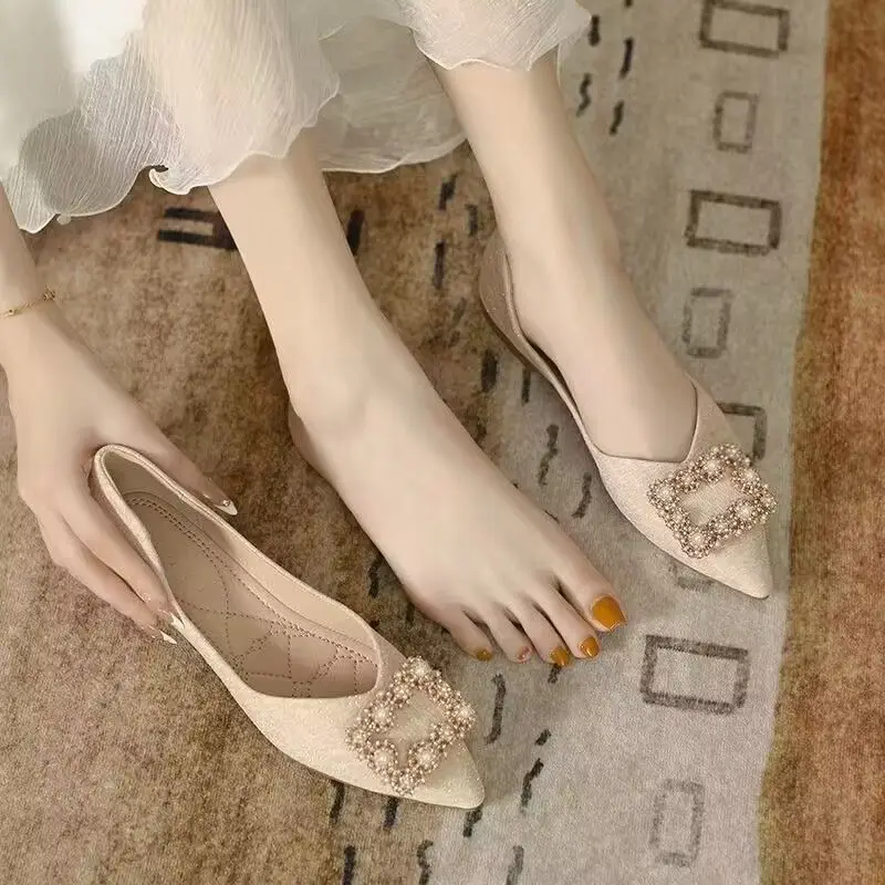 숙녀 신발 샴페인 스퀘어 버클 신부 들러리 2025 트 - Women Shoes Quick Delivery 리뷰 및 가격