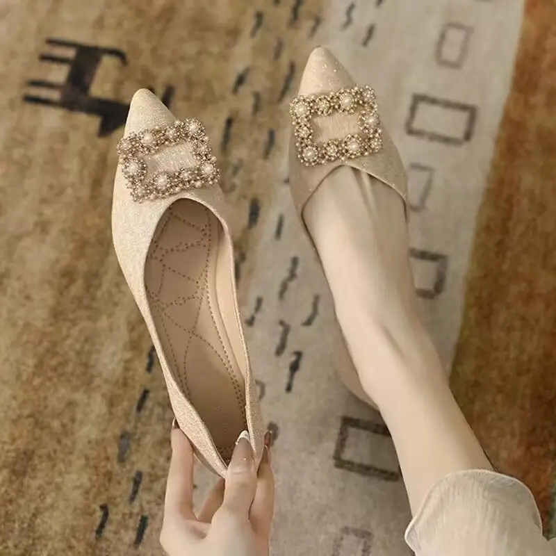 숙녀 신발 샴페인 스퀘어 버클 신부 들러리 2025 트 - Women Shoes Quick Delivery 리뷰 및 가격