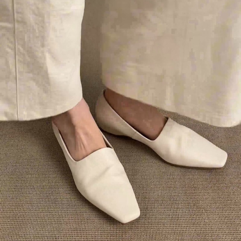 레트로 플랫 로퍼 여성용 슬립온 브리티시 스타일 스퀘어 - Women'S Shoes For Flat Feet 리뷰 및 가격