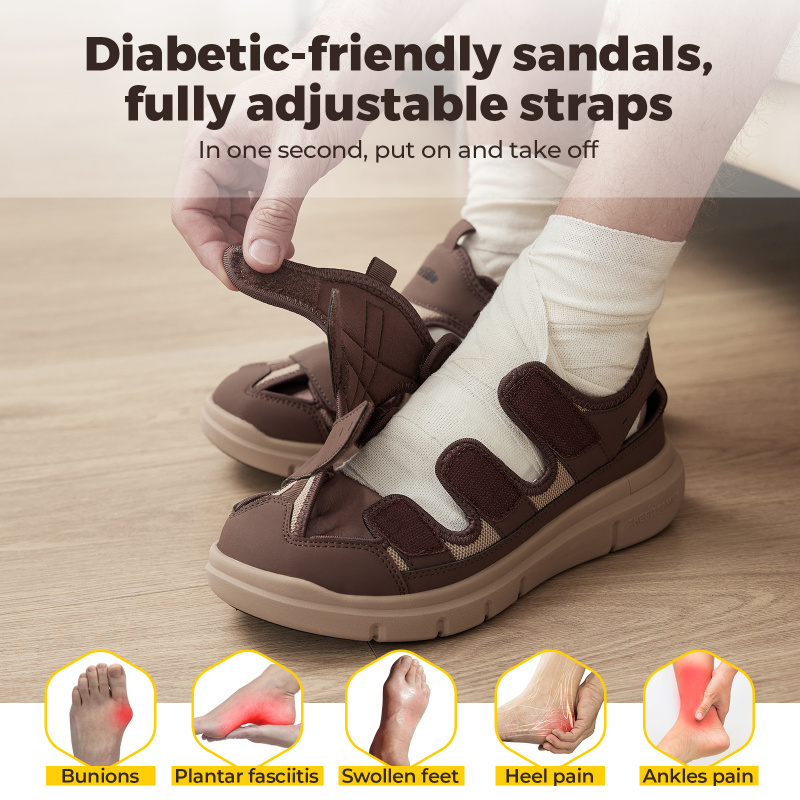 여름 남성 샌들 확대 당뇨병 신발 남성 캐주얼 신발 발 - Women'S Shoes With Plantar Fasciitis 리뷰 및 가격